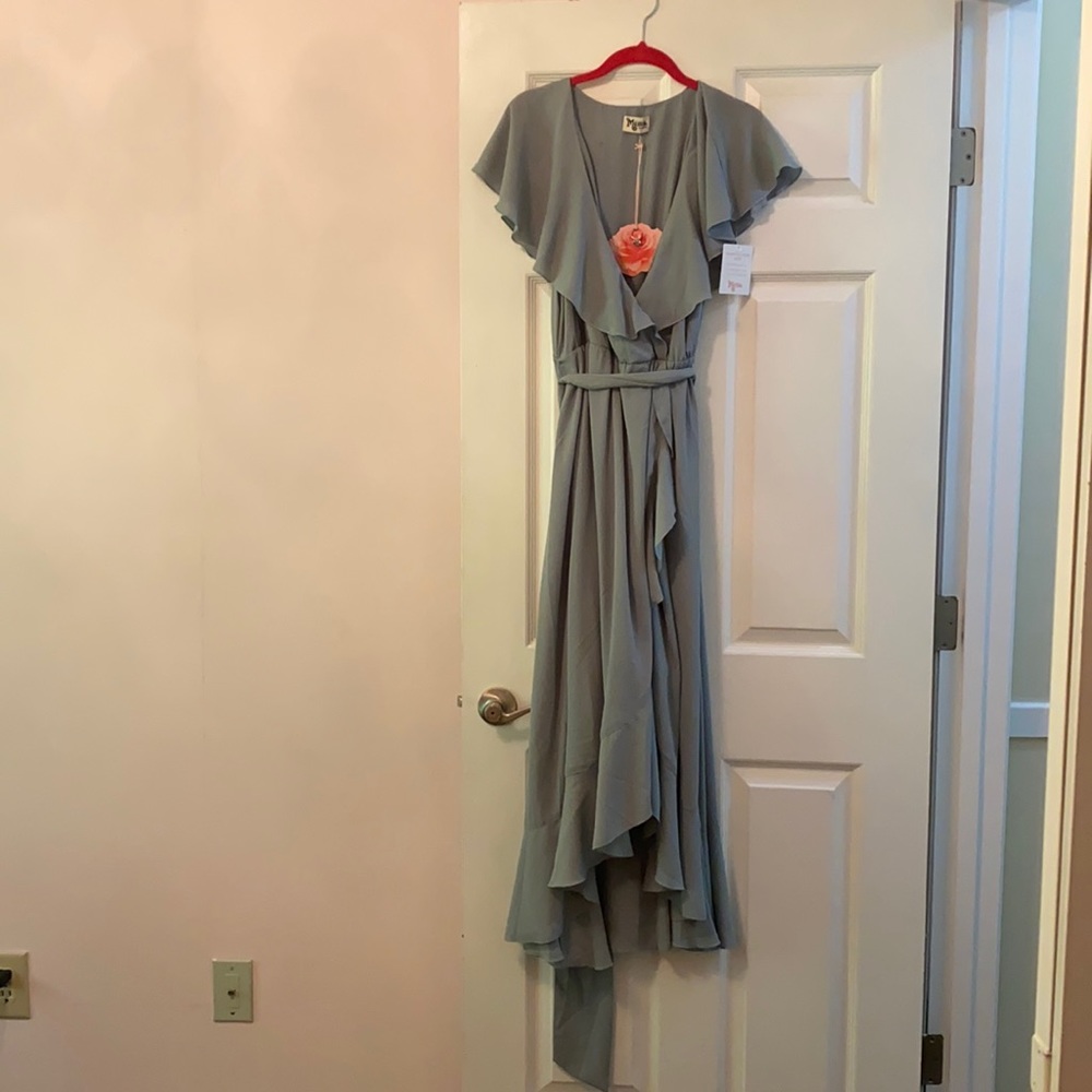 ShowMeYourMumu Jess Midi Ruffle Dress Medium NWT